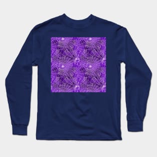 Spider Webs Blue Violet Long Sleeve T-Shirt